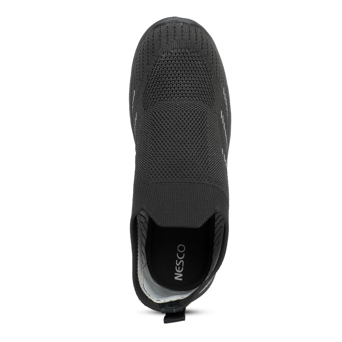 Web Patterned Slip-On Knitted Walking Sneakers - Grey