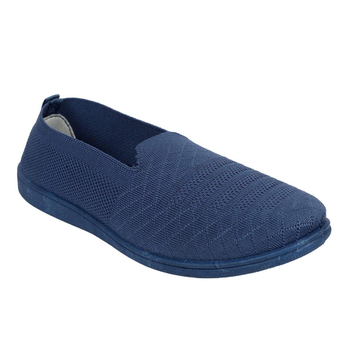Slip-On Knitted Walking Sneakers - Navy