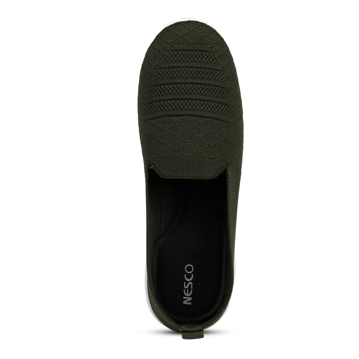 Slip-On Knitted Walking Sneakers - Olive