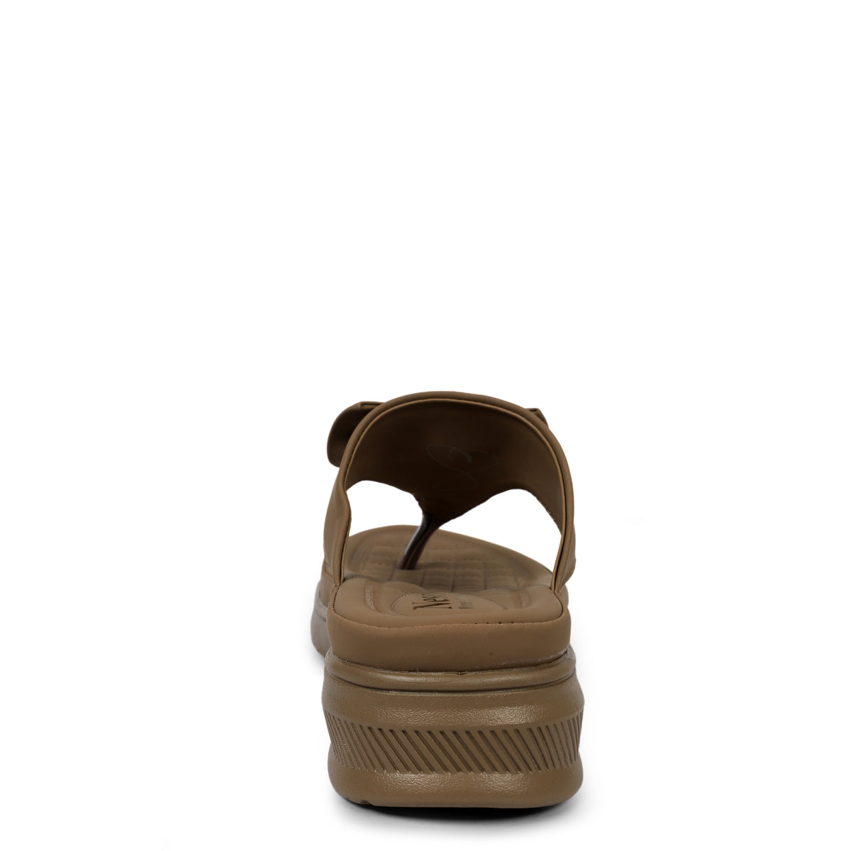 Chic Bow Accent Sandals - Brown