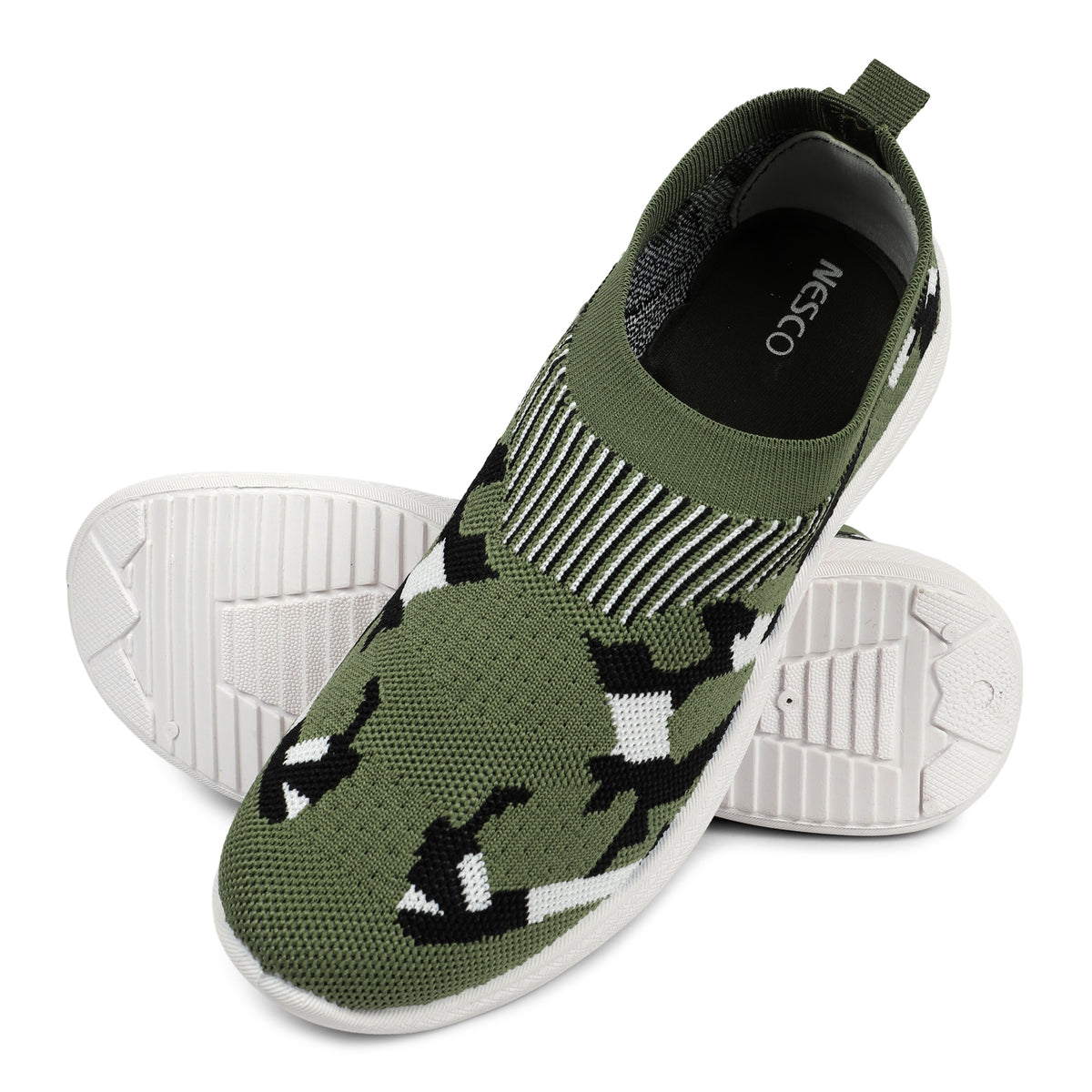 Patterned Slip-On Walking Sneakers