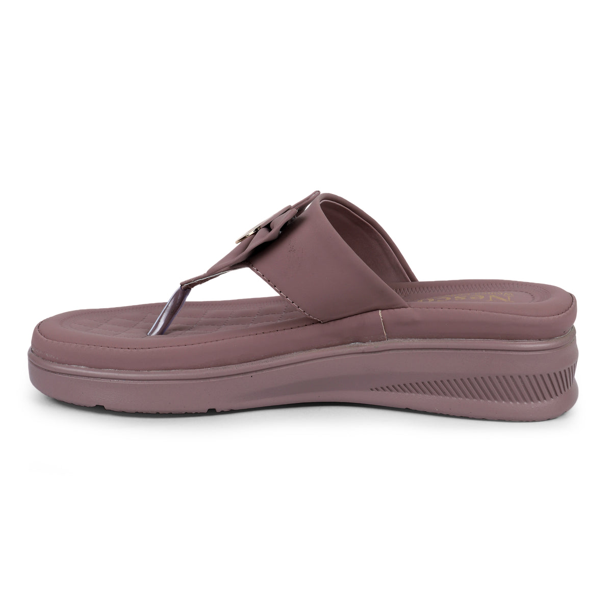 Chic Bow Accent Sandals - Mauve Pink