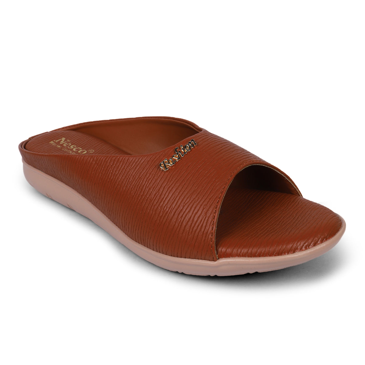 Classic Single Strap Fashion Slides - Brown