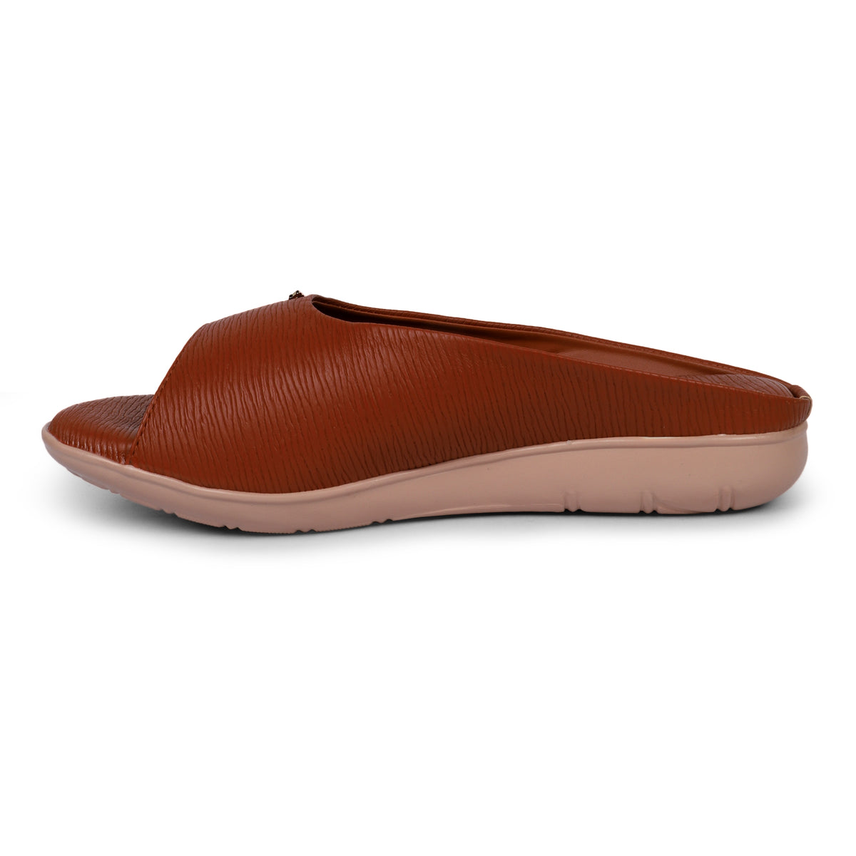 Classic Single Strap Fashion Slides - Brown