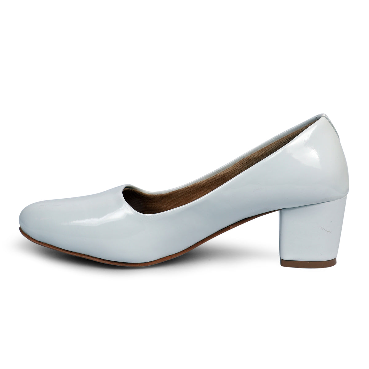Classic Pointed Toe Low Heel Pumps - White