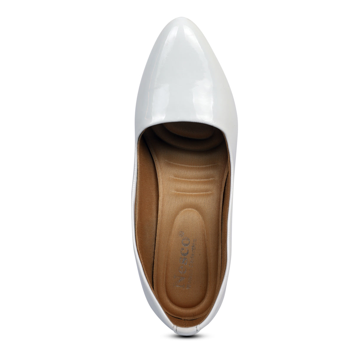 Classic Pointed Toe Low Heel Pumps - White