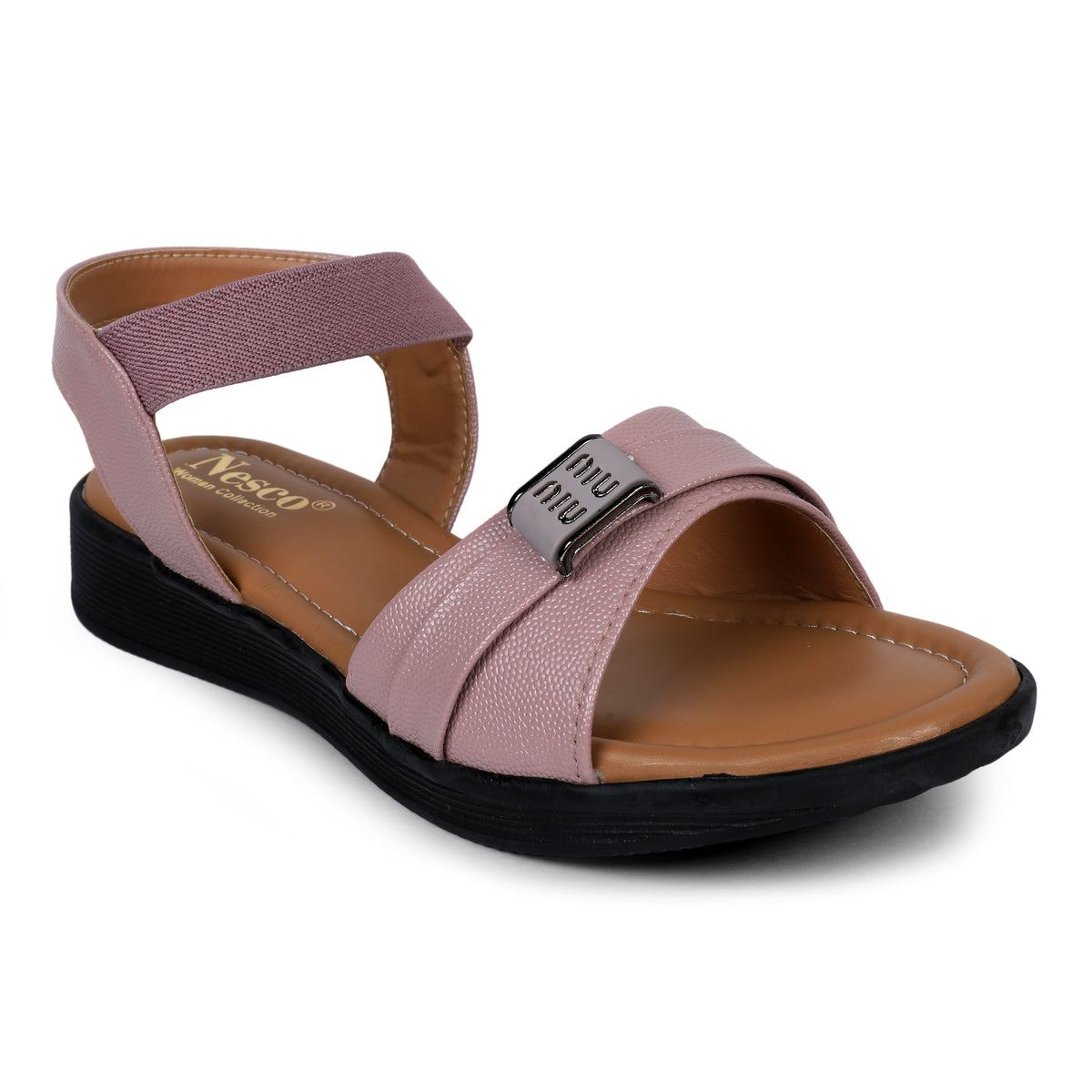 Elastic Back Strap Comfort Sandals - Pink
