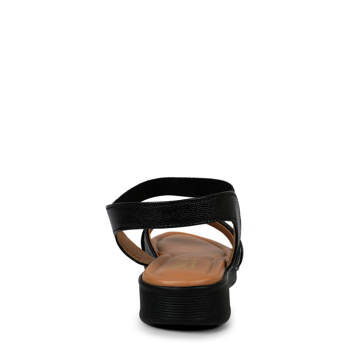 Elastic Back Strap Comfort Sandals - Black