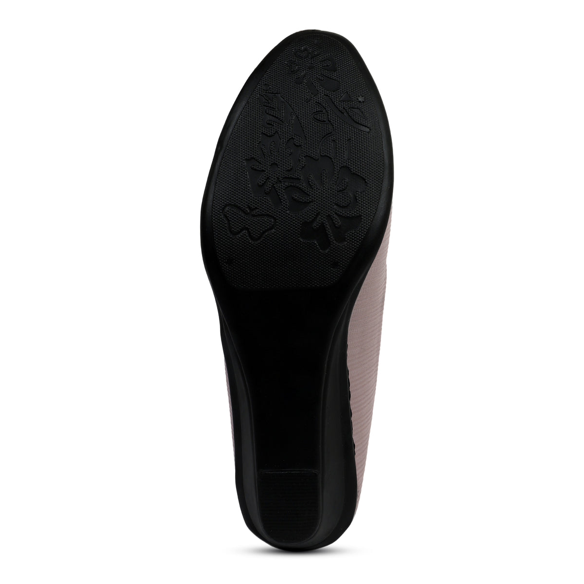 Textured Slip-On Ballet Flats - Mauve