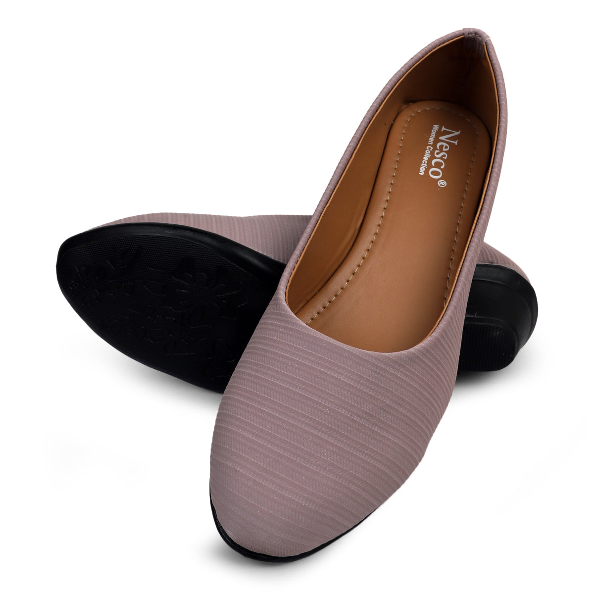 Textured Slip-On Ballet Flats