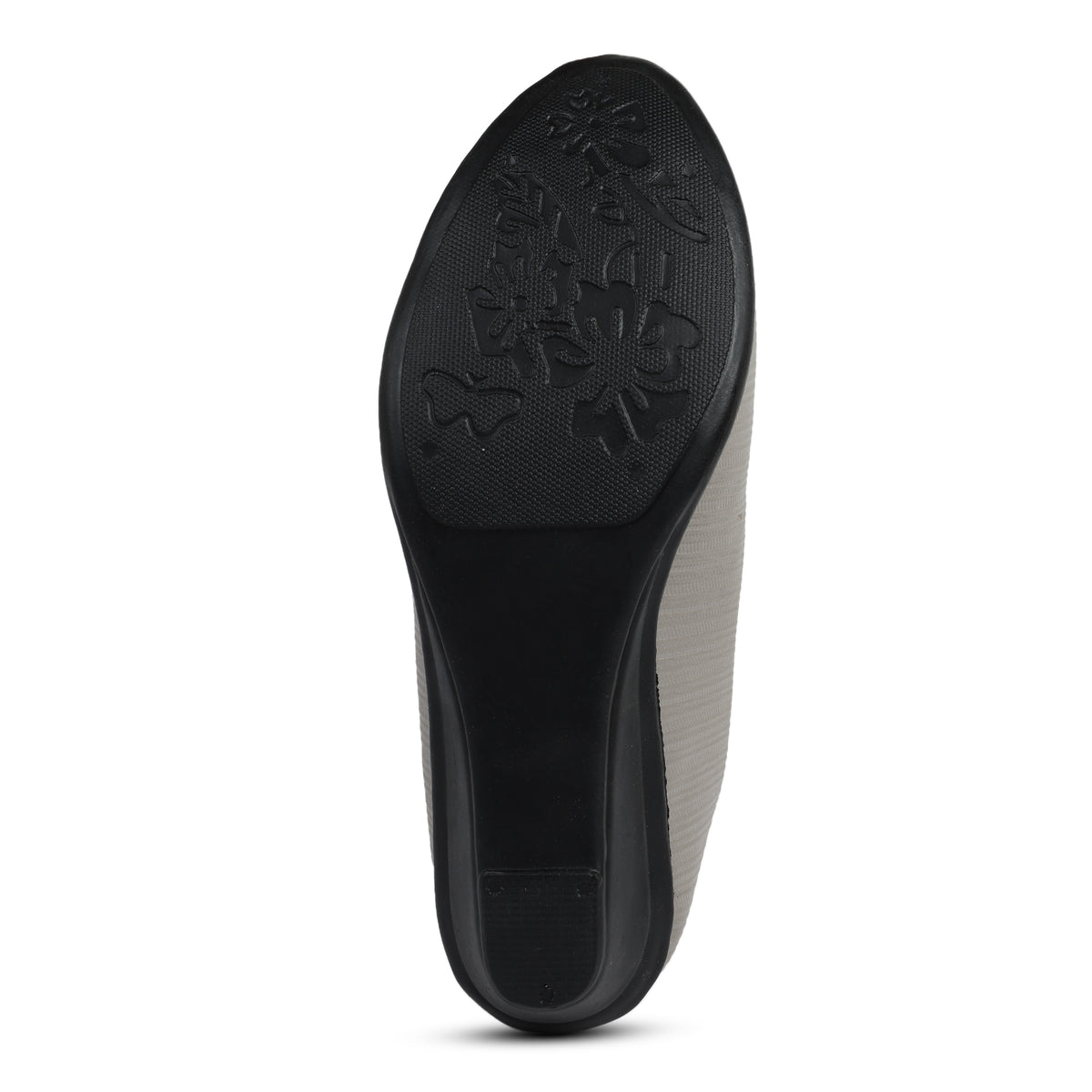 Textured Slip-On Ballet Flats - Grey