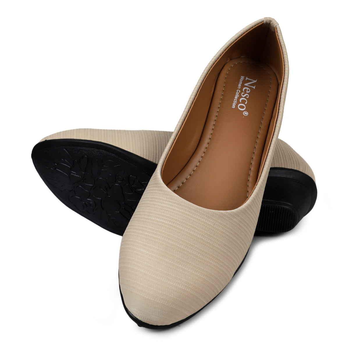 Textured Slip-On Ballet Flats