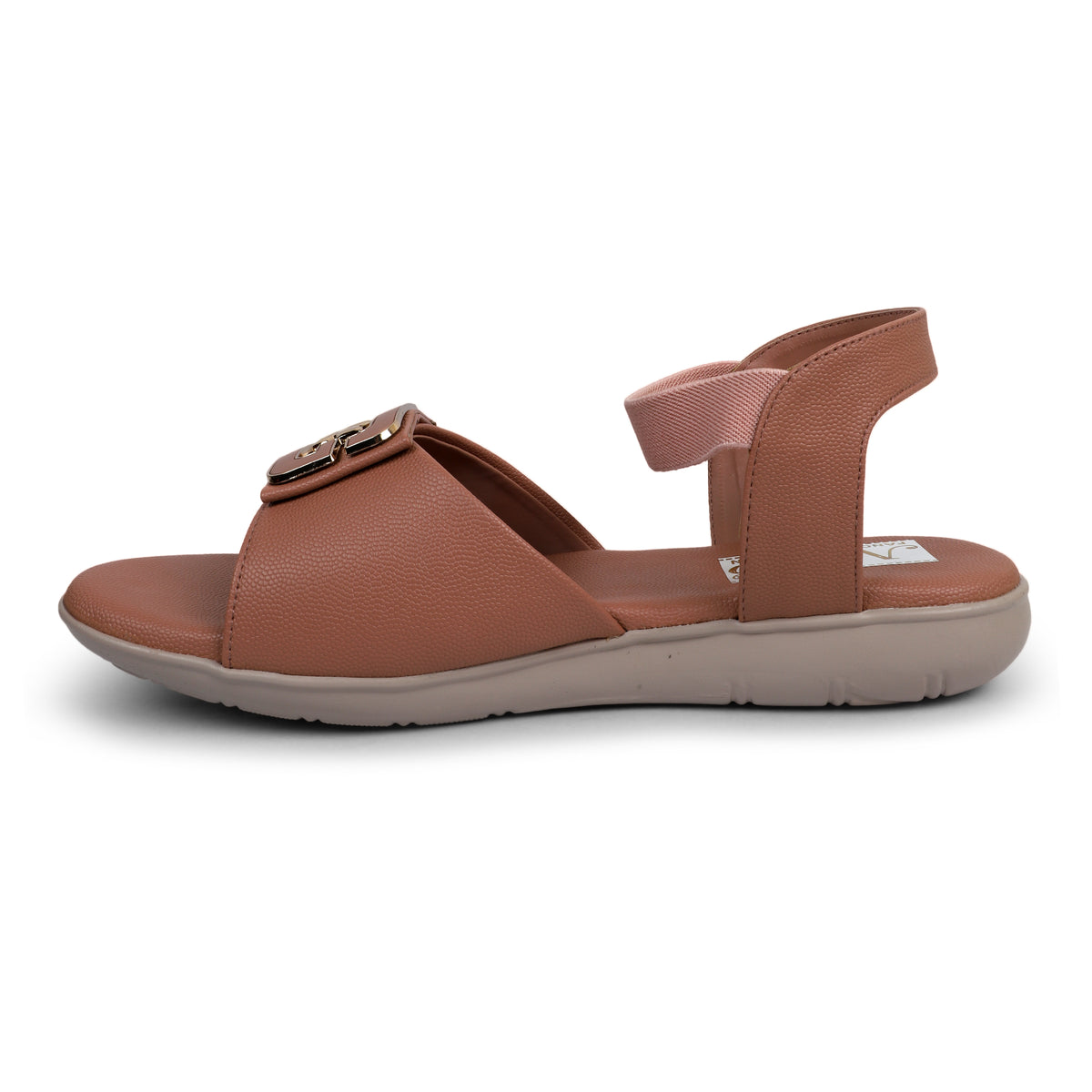 Butterfly Buckle Comfort Sandals - Peach