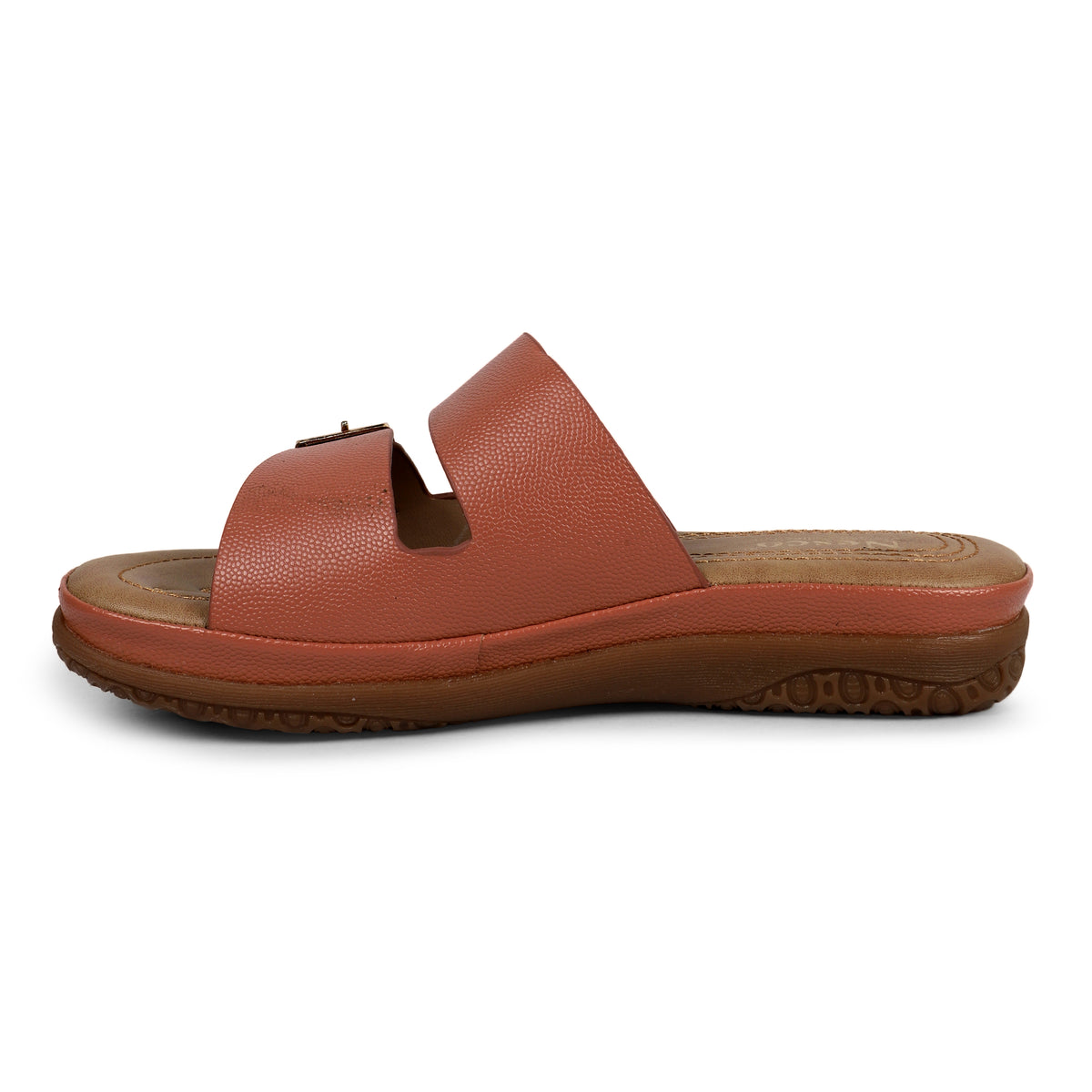Double Buckle Comfort Slides - Tan