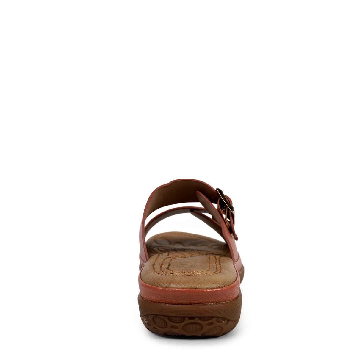 Double Buckle Comfort Slides - Tan