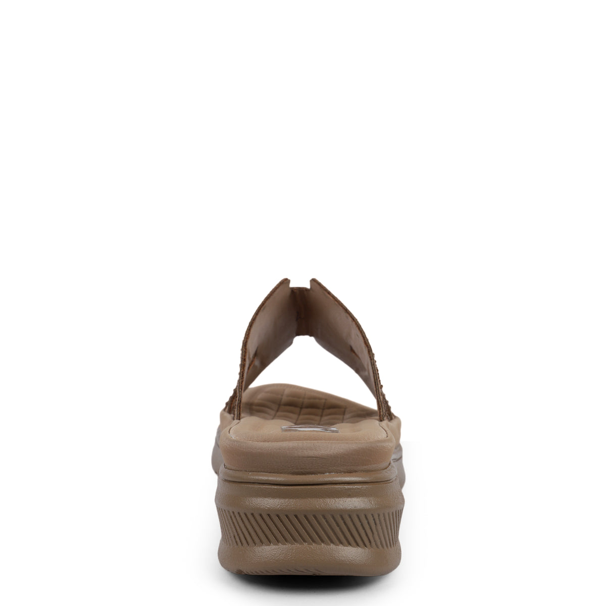 Embellished H-Strap Slides - Beige