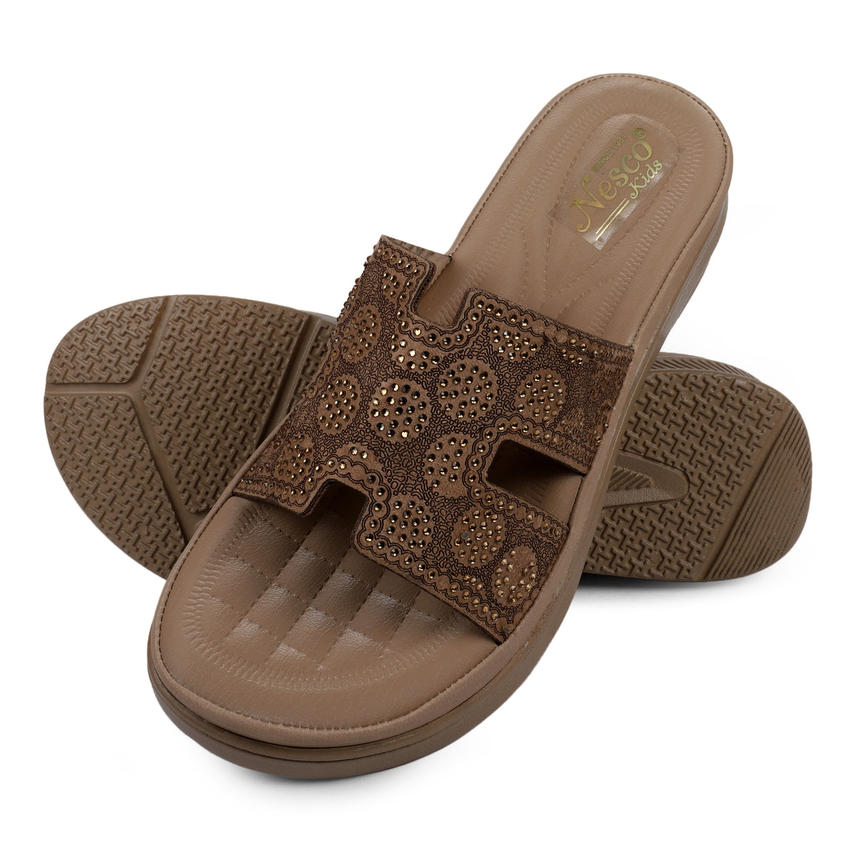 Embellished H-Strap Slides