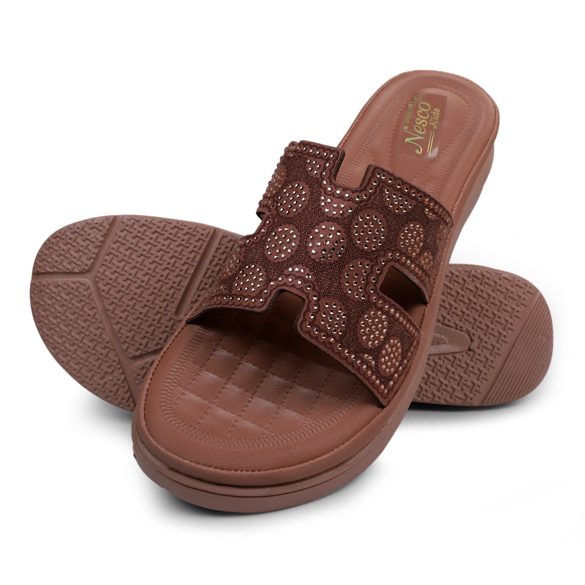 Embellished H-Strap Slides