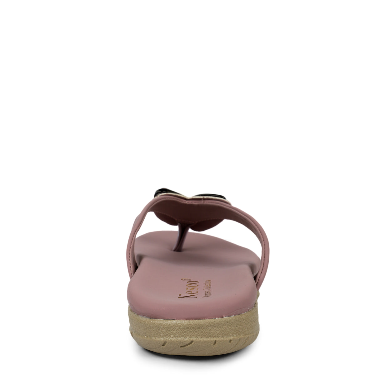 Butterfly Embellished Toe-Post Sandals - Mauve
