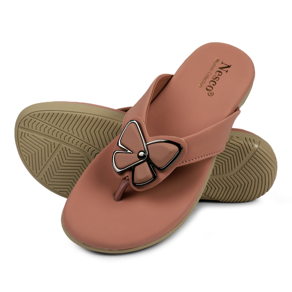 Butterfly Embellished Toe-Post Sandals