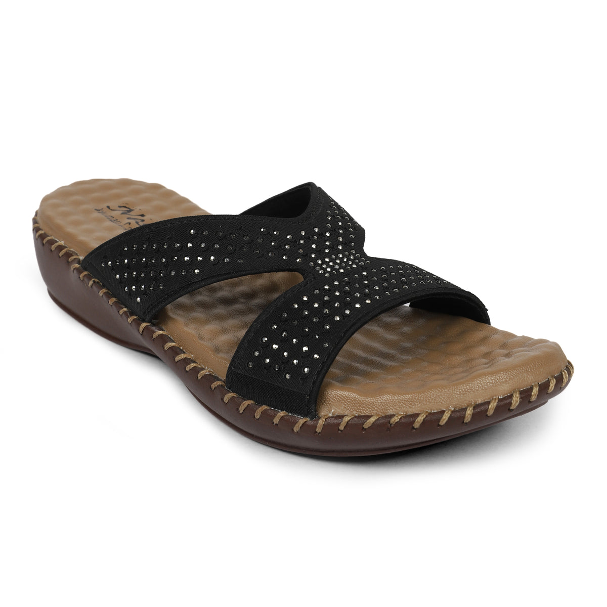 Multi-Strap Flat Sandals - Black