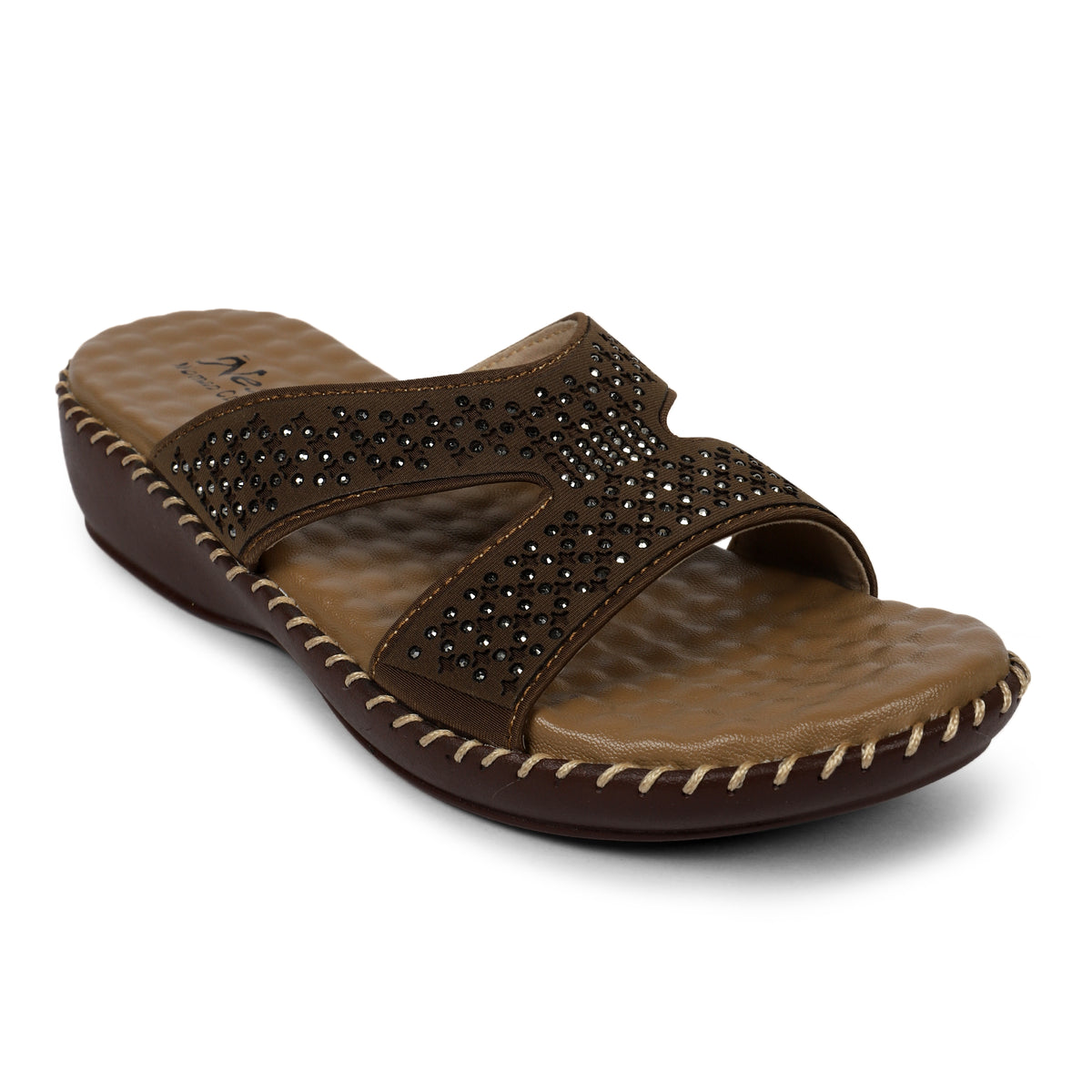 Multi-Strap Flat Sandals - Brown
