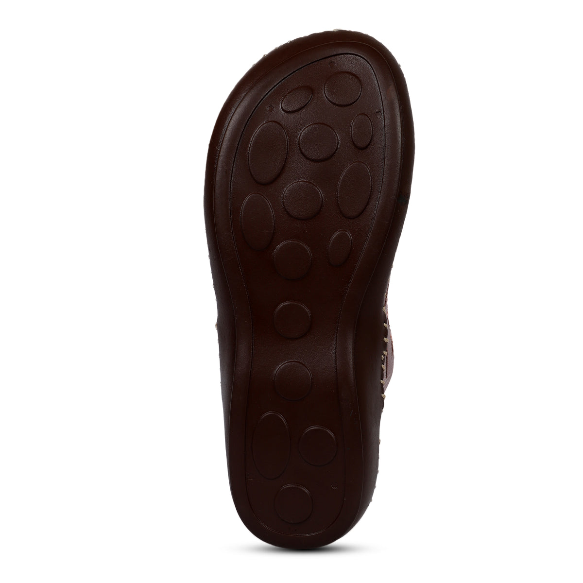 Glossy Wide-Strap Comfort Sandals - Mauve