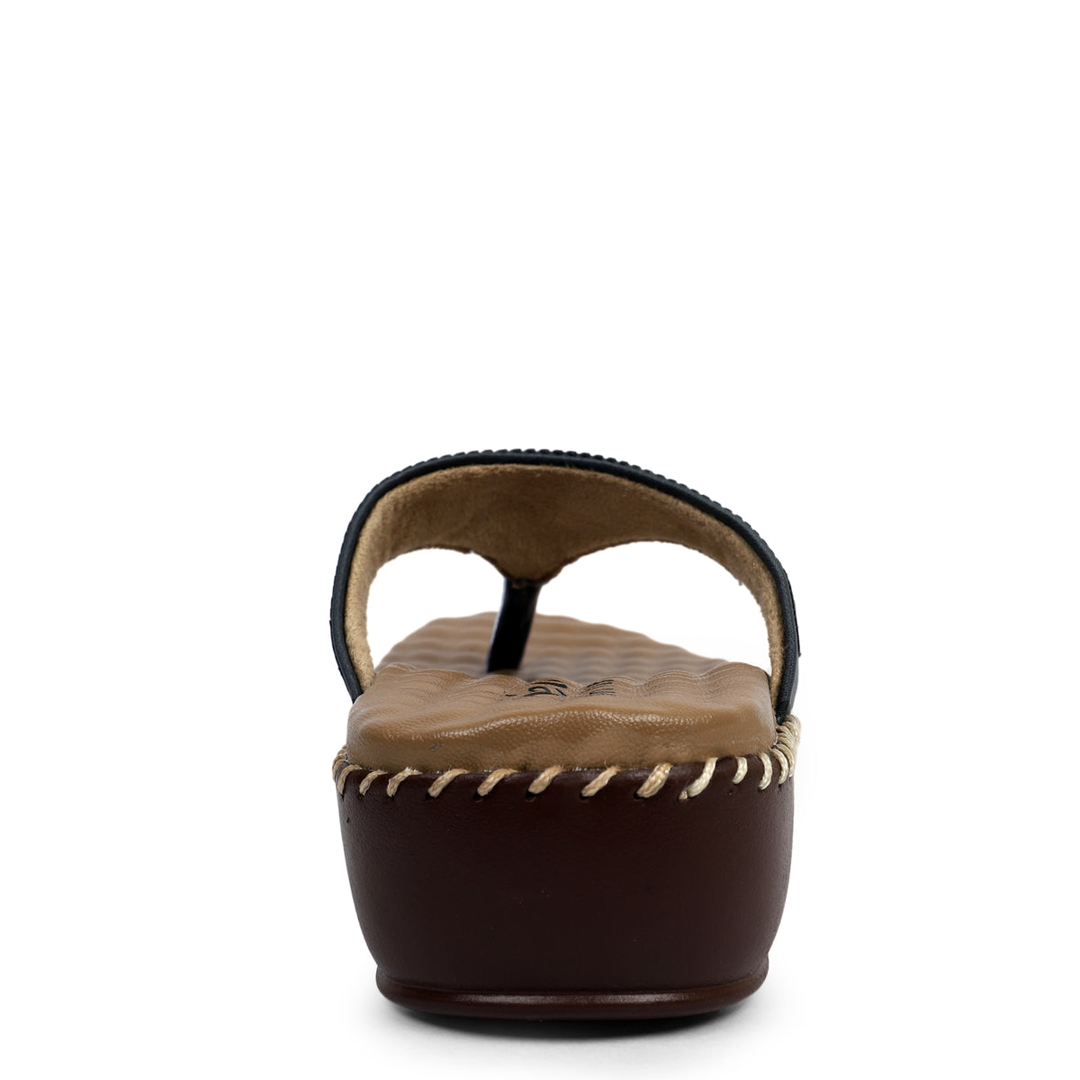 Glossy Wide-Strap Comfort Sandals - Grey