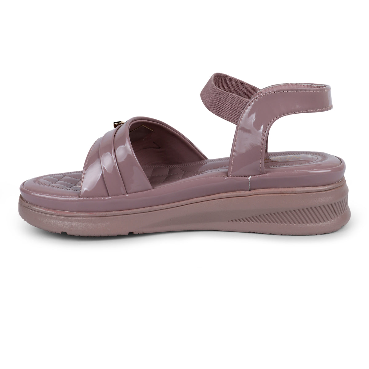Studded Wide-Strap Thong Sandals - Mauve