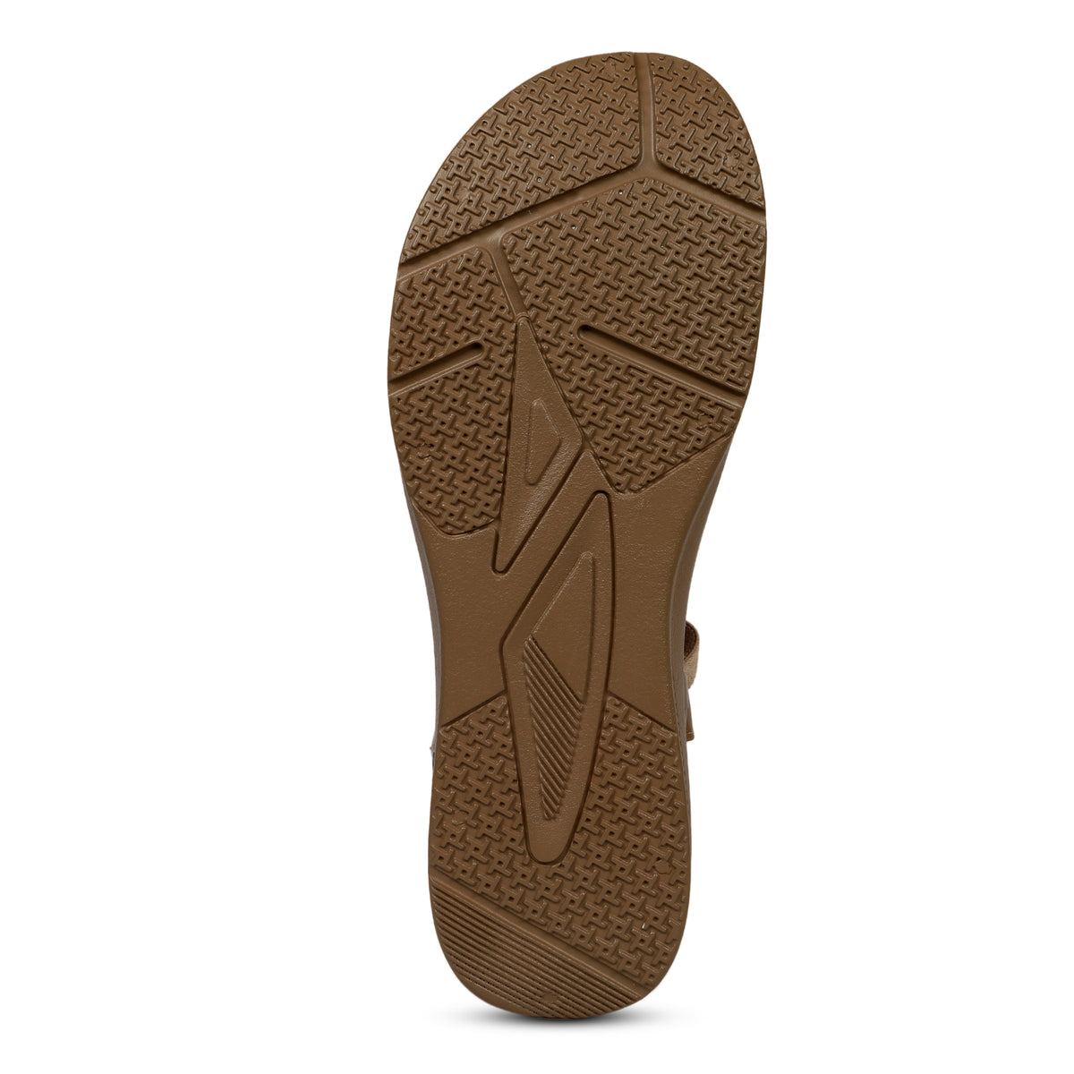 Studded Wide-Strap Thong Sandals - Tan