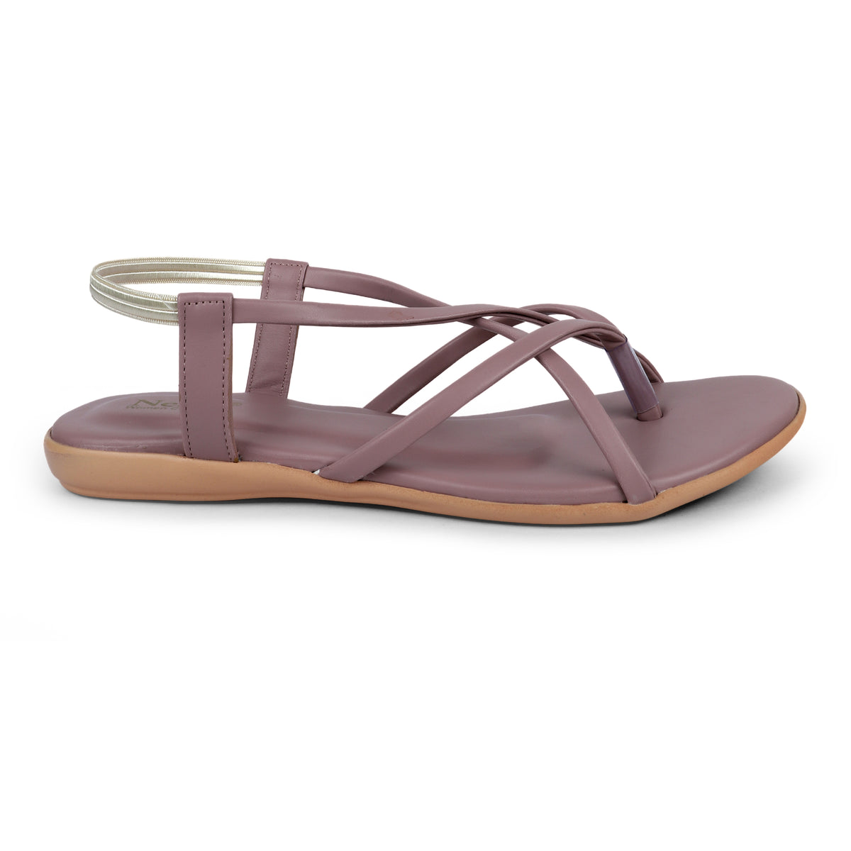Criss-Cross Strappy Flat Sandals - Purple