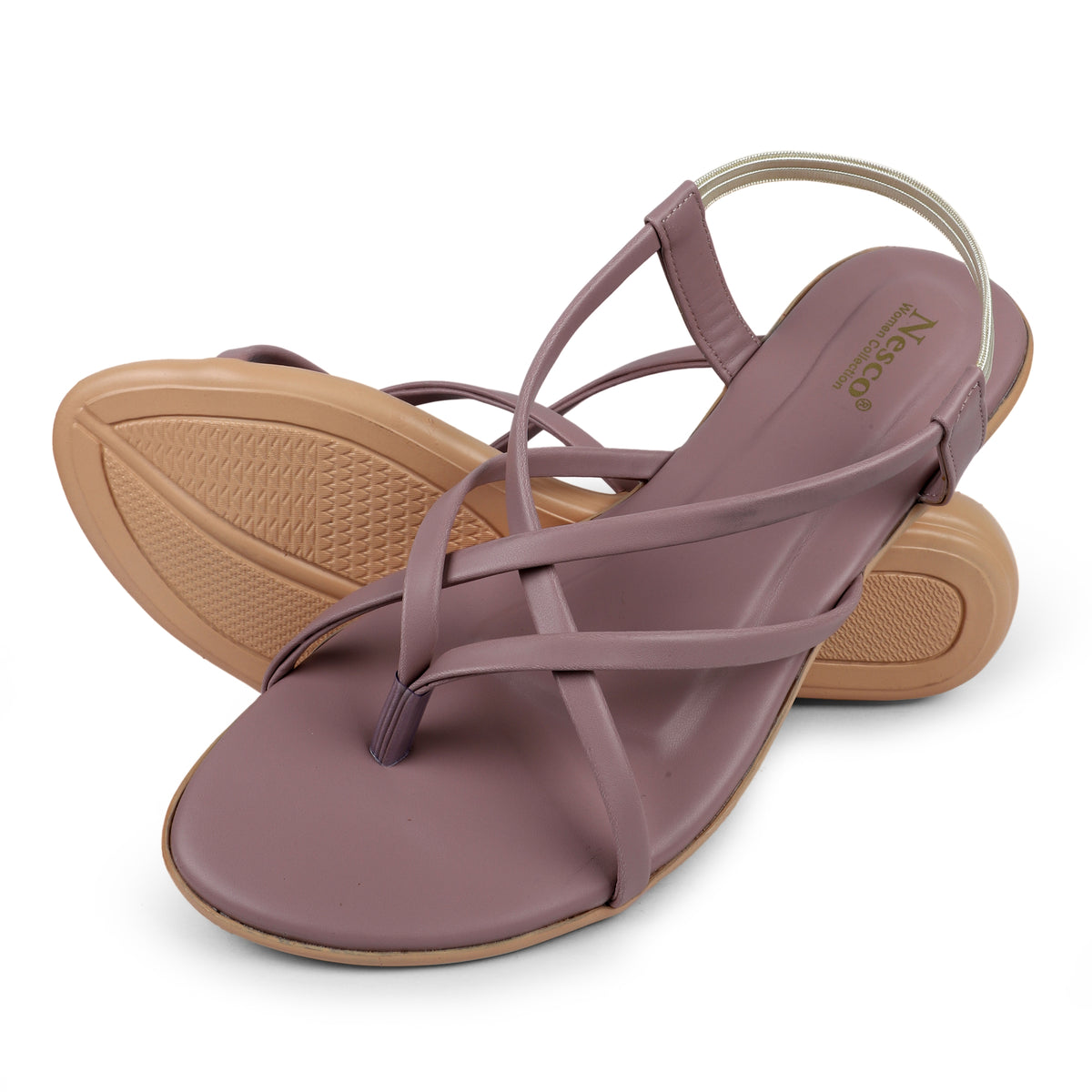 Criss-Cross Strappy Flat Sandals