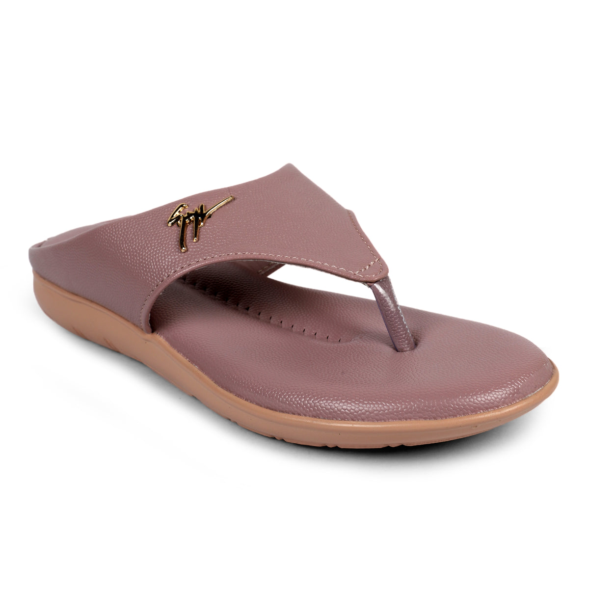 Laser-Cut Detail Wedge Sandals - Mauve