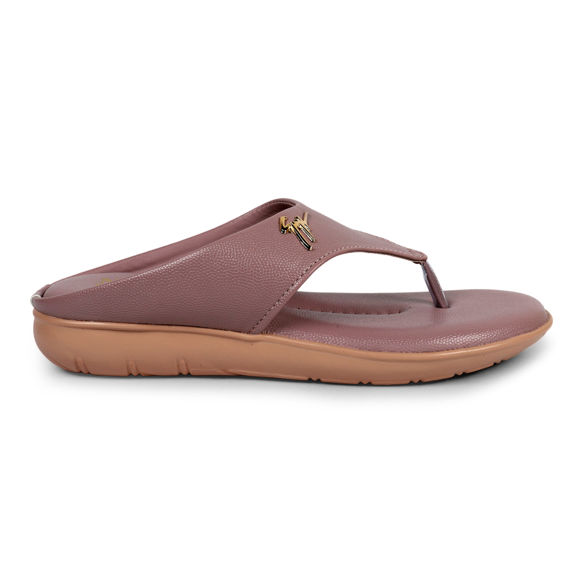 Laser-Cut Detail Wedge Sandals - Mauve
