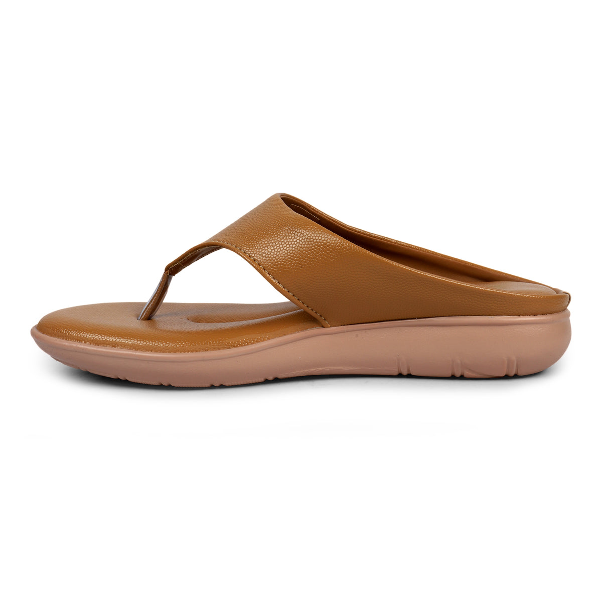 Laser-Cut Detail Wedge Sandals - Tan