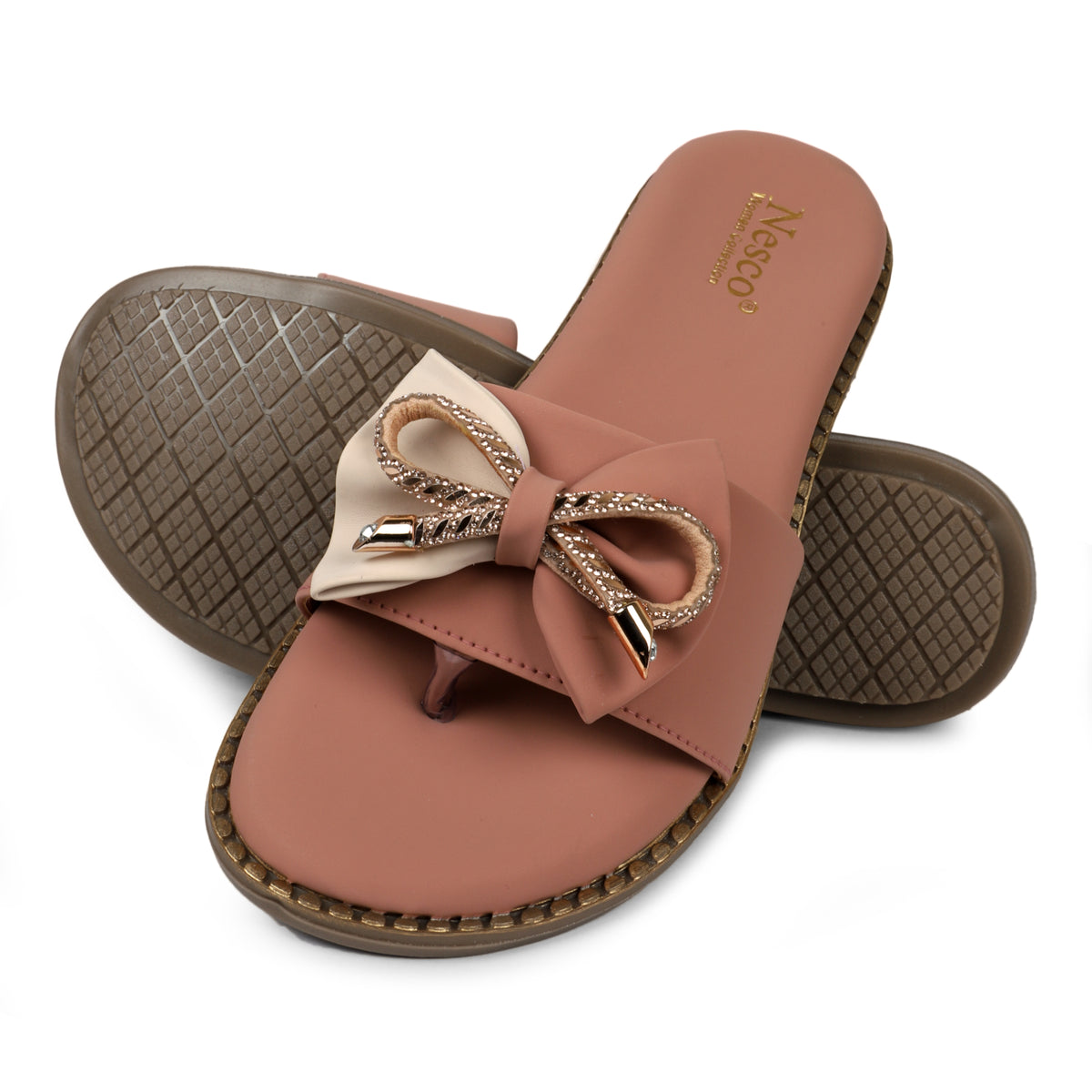 Embellished Bow Detail Slides