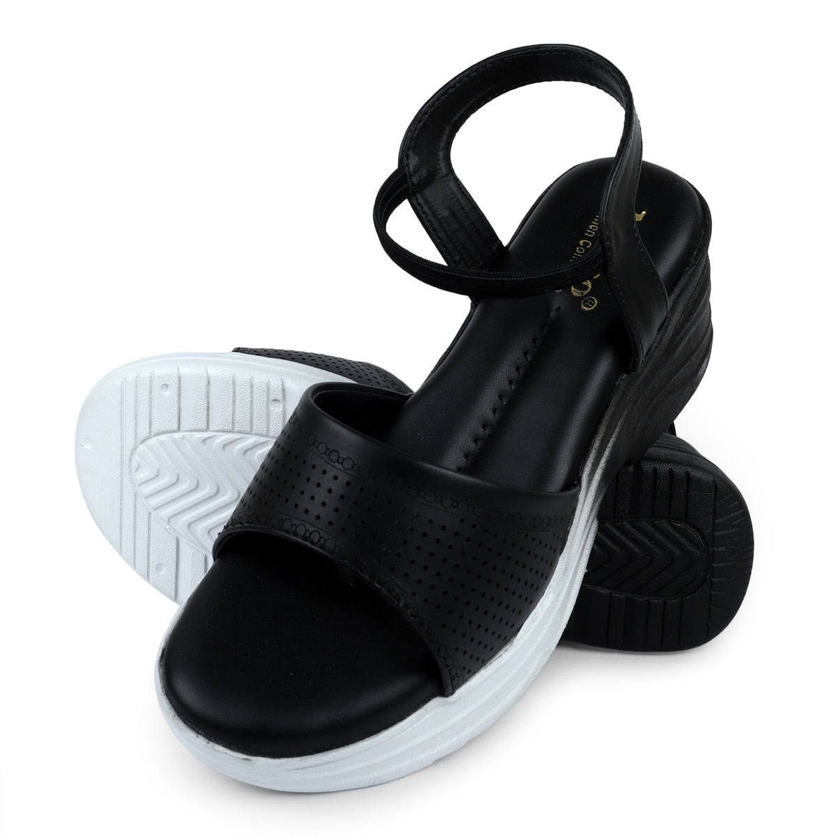 Perforated Platform Comfort Sandals