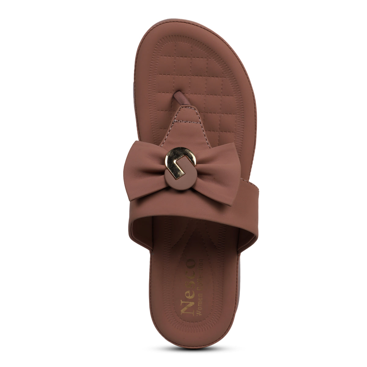Chic Bow Accent Sandals - Mauve