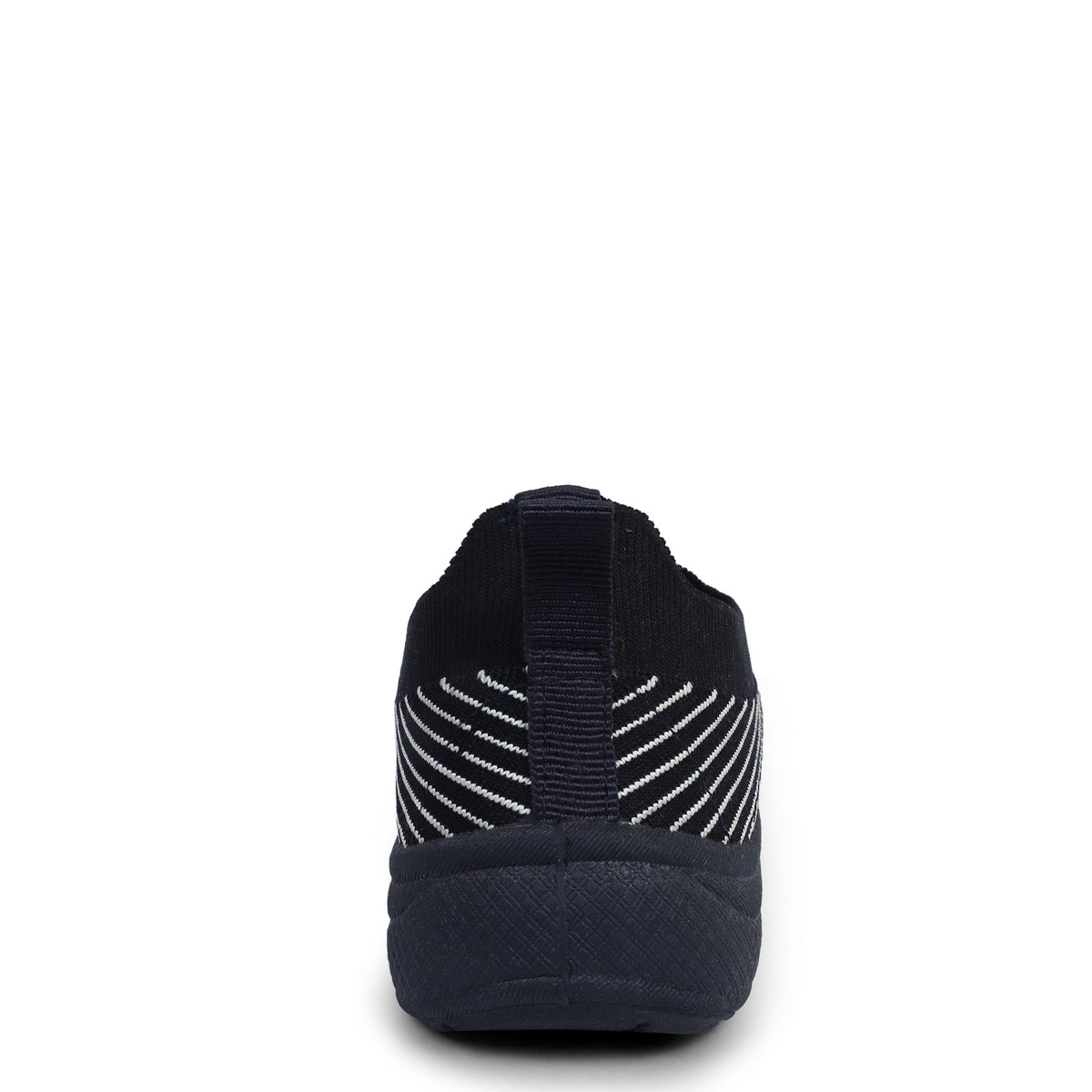 Web Patterned Slip-On Knitted Walking Sneakers - Black