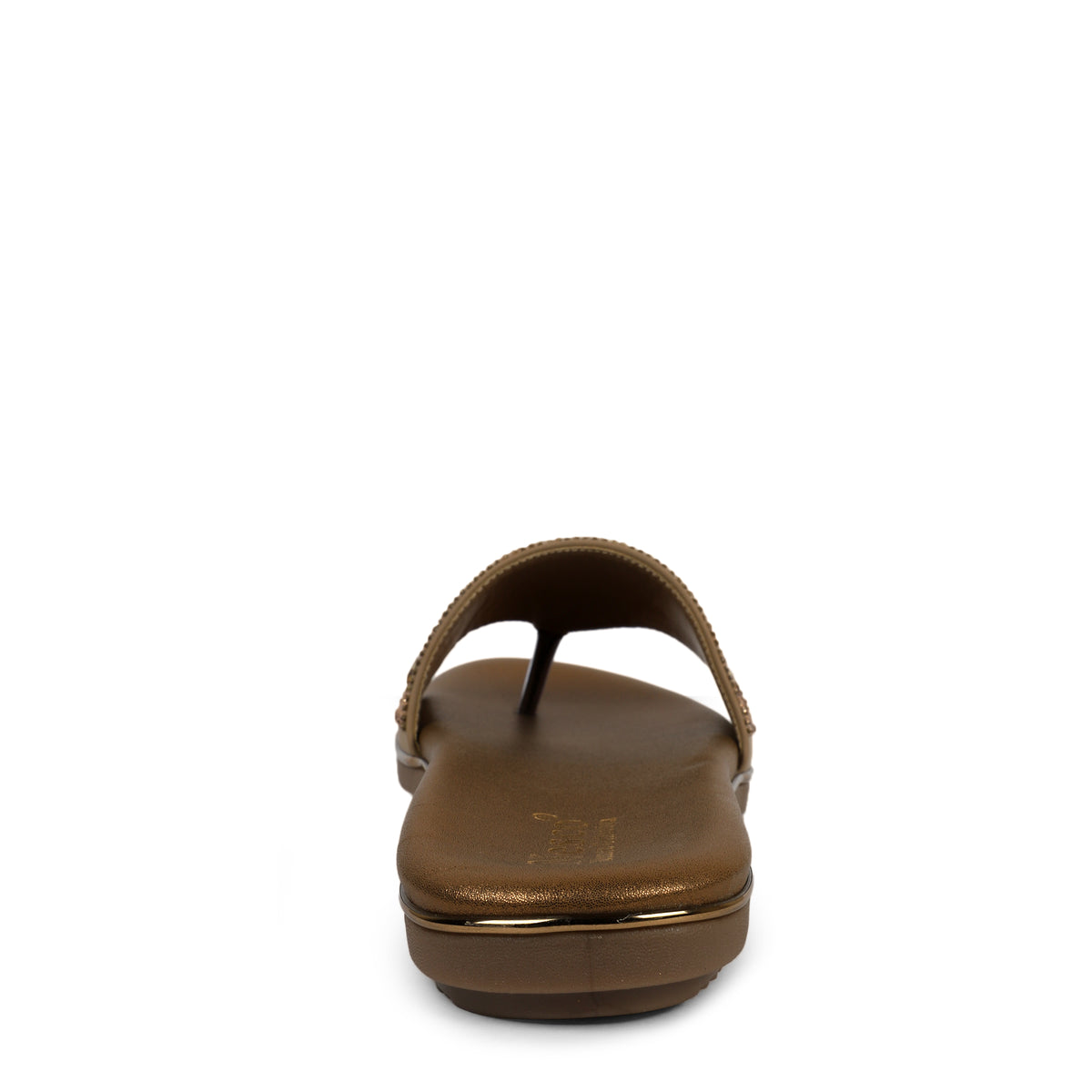 Embellished Teardrop Toe-Post Sandals - Bronze
