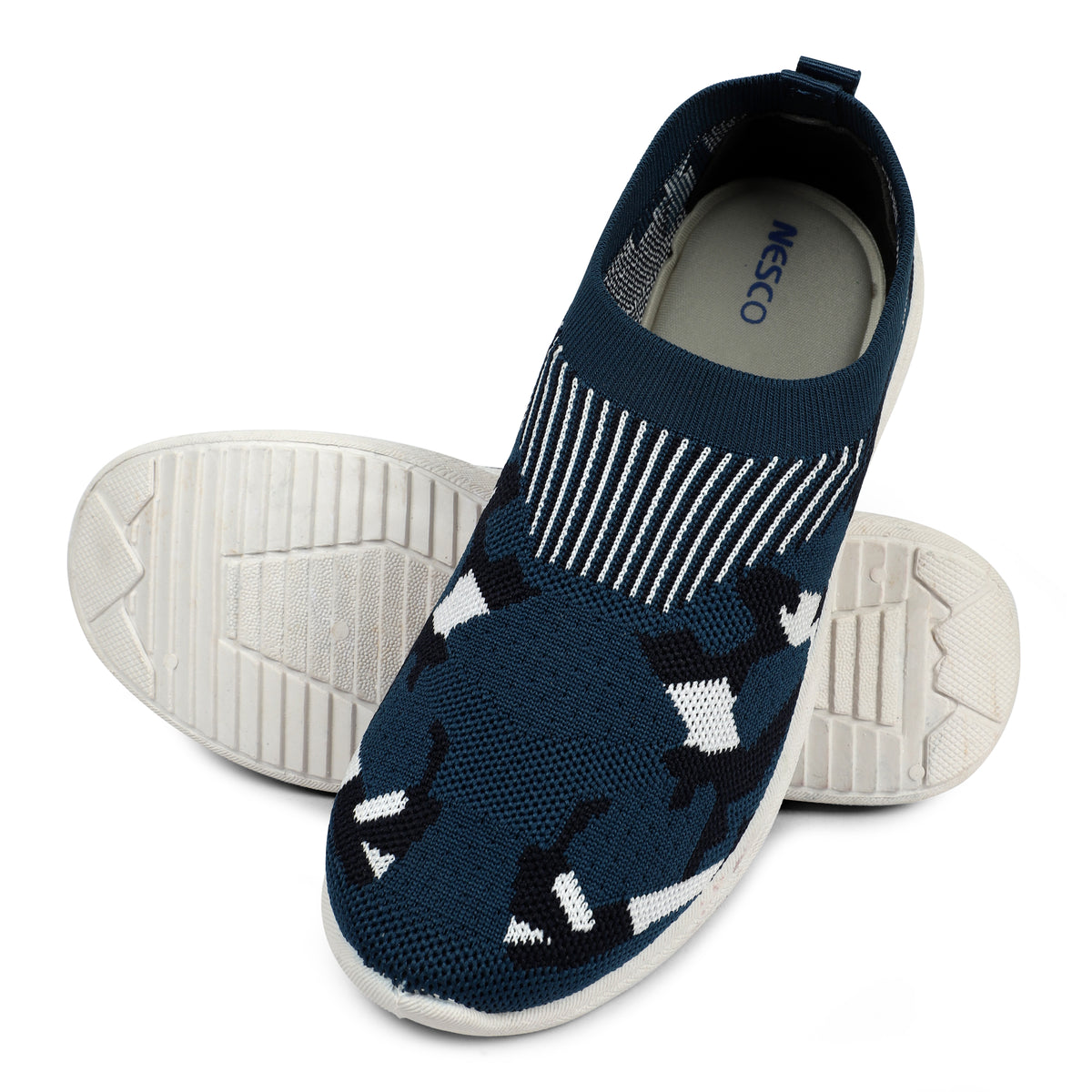 Patterned Slip-On Walking Sneakers