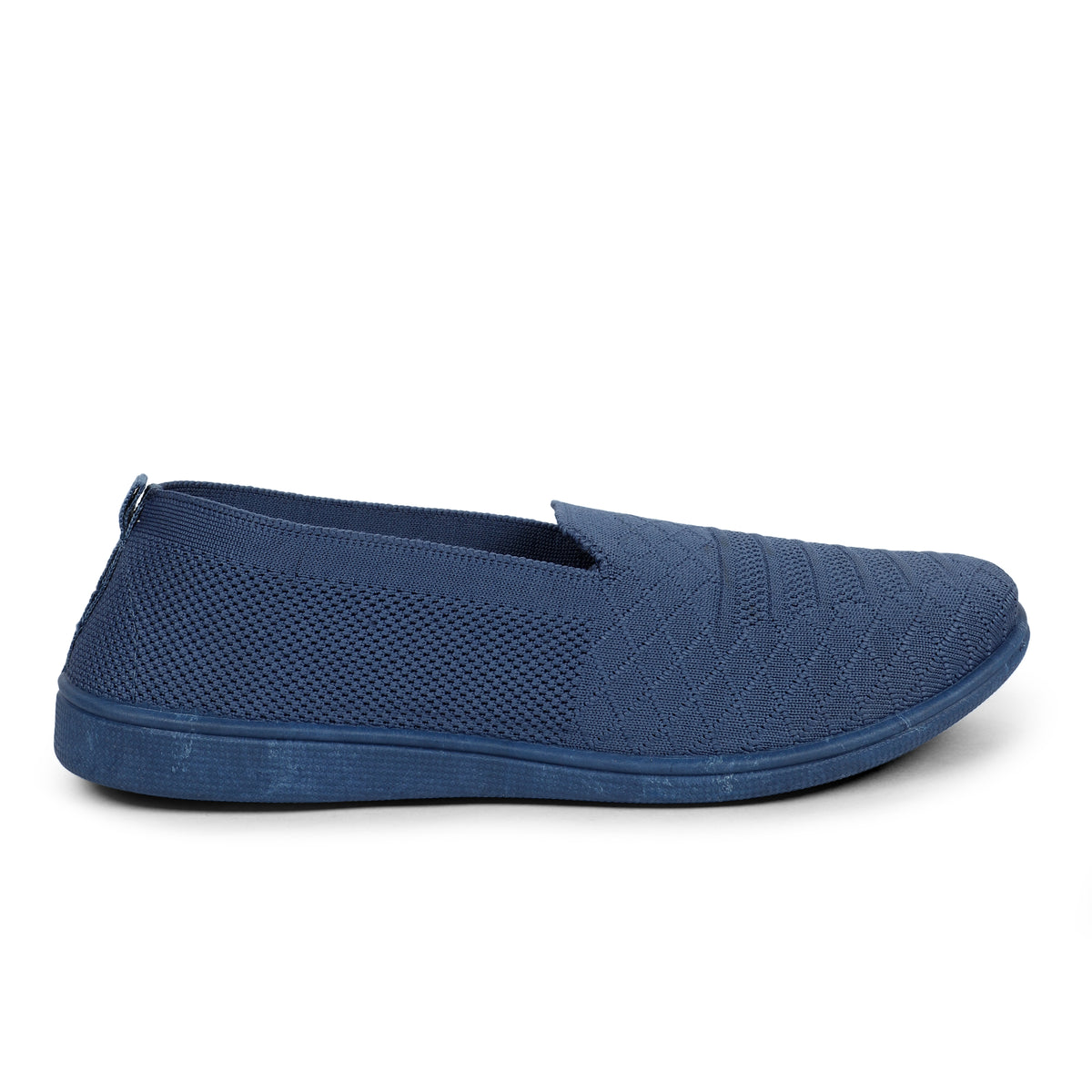 Slip-On Knitted Walking Sneakers - Navy
