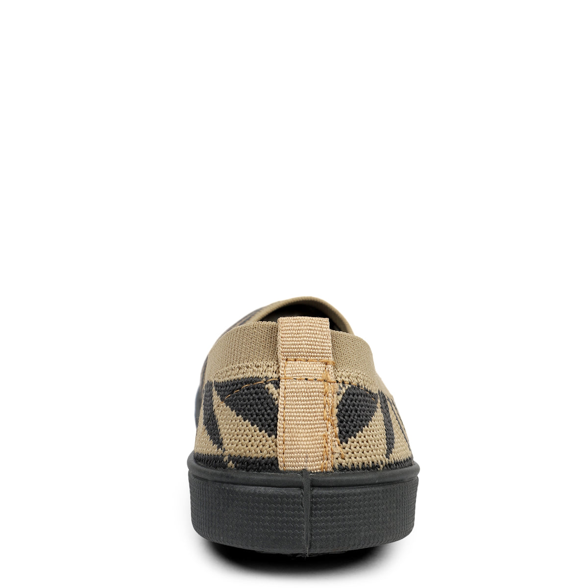 Patterned Slip-On Walking Sneakers - Beige