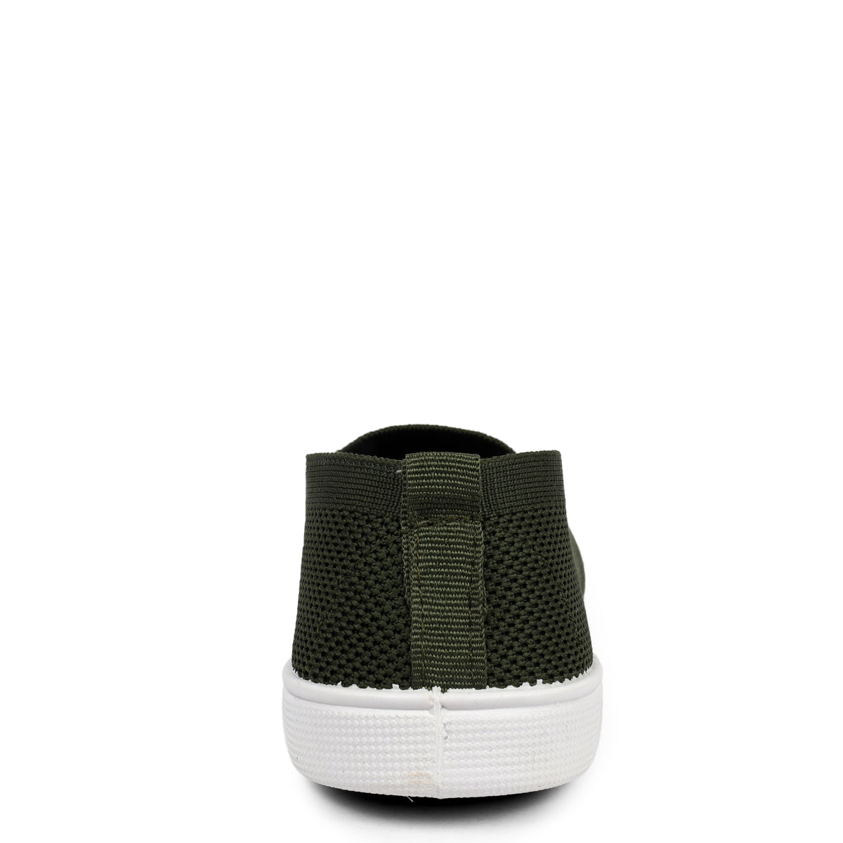 Slip-On Knitted Walking Sneakers - Olive