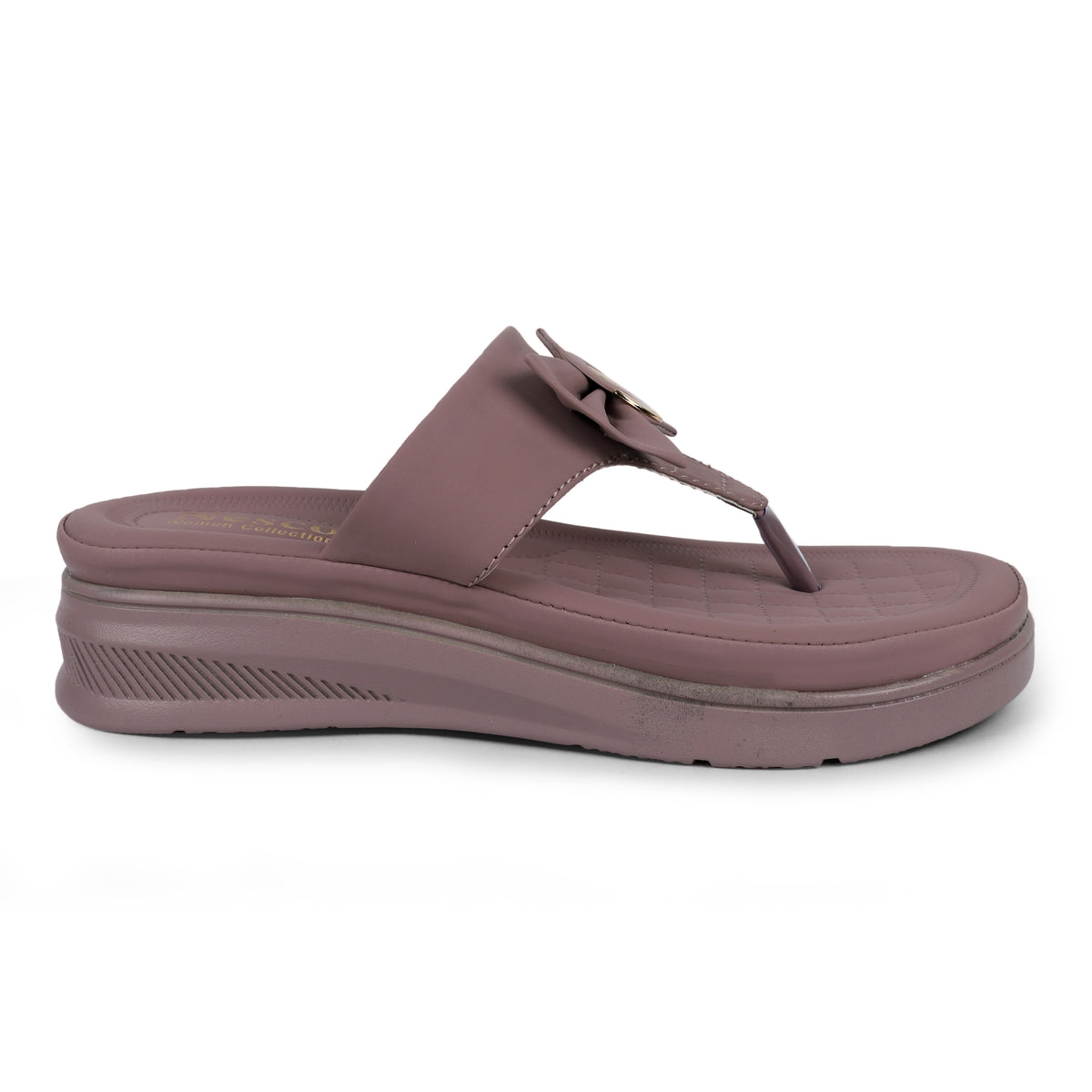 Chic Bow Accent Sandals - Mauve Pink