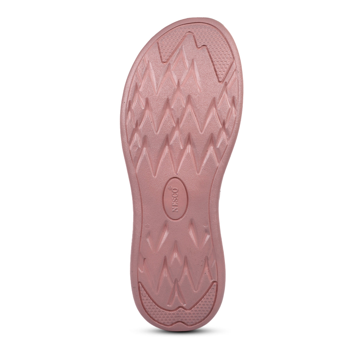 Textured V-Strap Comfort Sandals - Rosewood