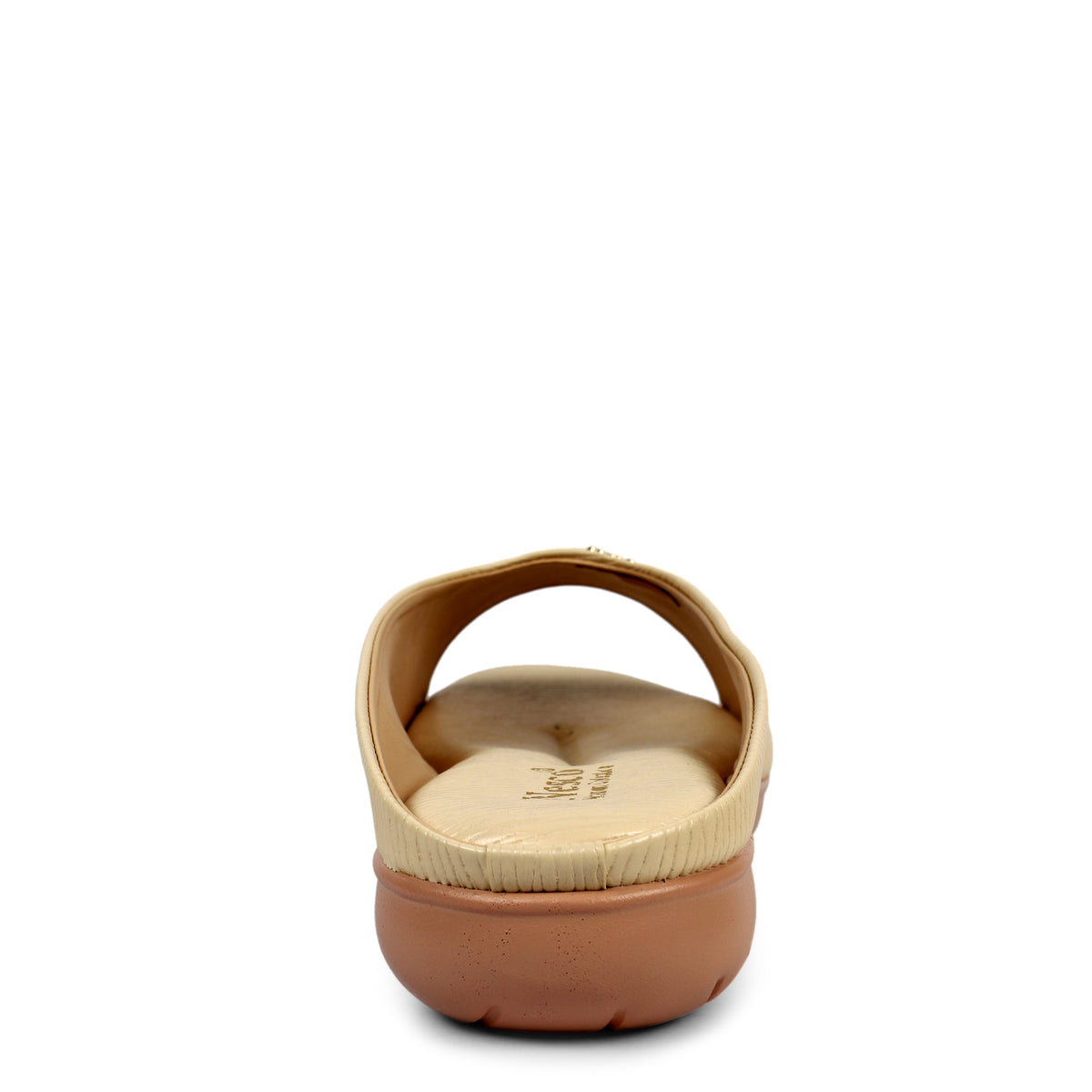 Classic Single Strap Fashion Slides - Beige