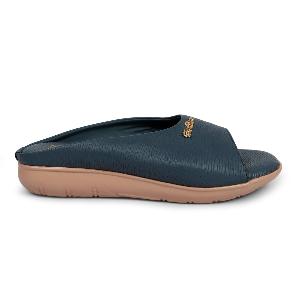 Classic Single Strap Fashion Slides - Navy