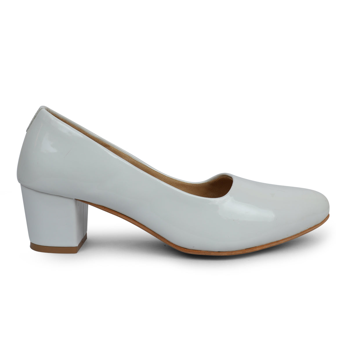 Classic Pointed Toe Low Heel Pumps - White