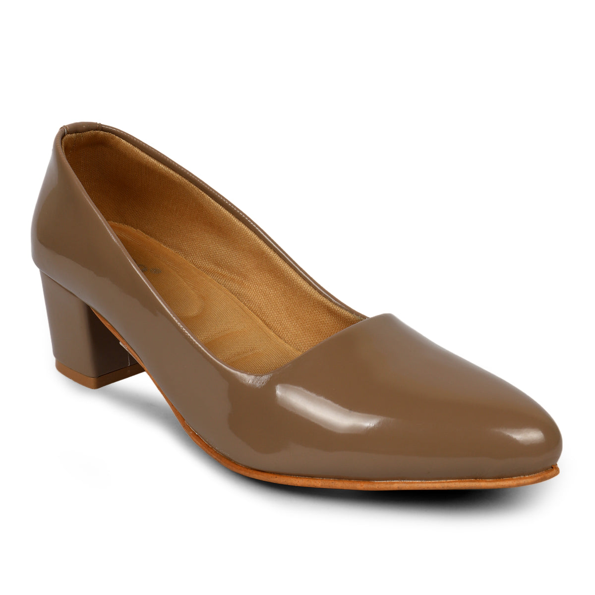 Classic Pointed Toe Low Heel Pumps - Beige